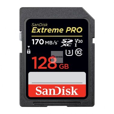閃迪 128GB SD U3 C10 4K 內存卡 128G 紅黑色 SD存儲卡[128]