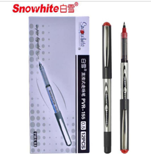 白雪 Snowhite PVR-155 直液式走珠筆 紅色 12支/盒 0.5mm 計價單位:盒